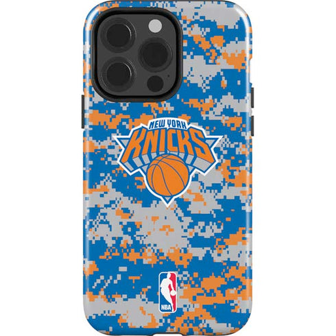 NBA New York Knicks Digi Camo iPhone 15 Pro Impact Case